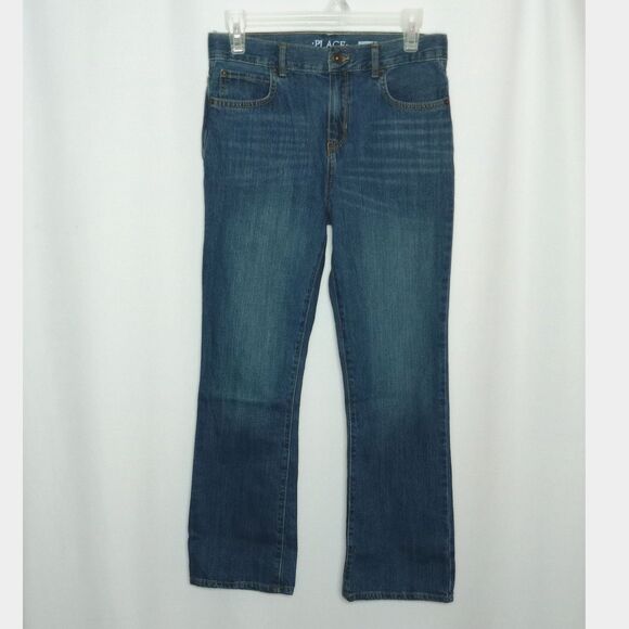 ⭐ The Children's Place Girls Kids Bootcut Denim Jeans Pants NWT sz: 12 husky - Picture 2 of 8